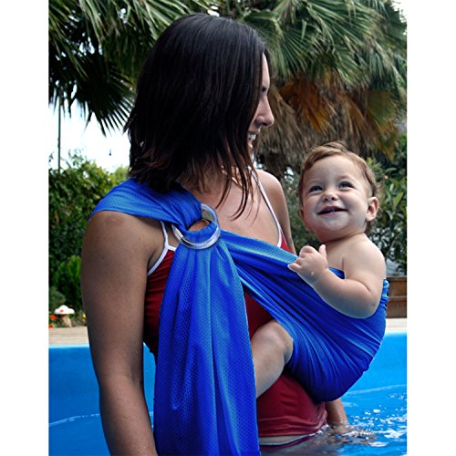 Biubee Su Sling Bebek Wrap Taşıyıcı - Ayarlanabilir Omuz Halka Örgü Nefes Göğüs Sling Bebek Taşıyıcı için Yaz Havuzu Plaj