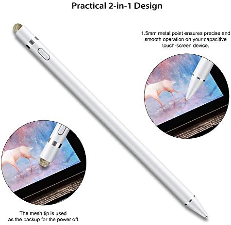 Apple iPad ile Uyumlu Aktif Stylus Kalem, Homagical 1.5 mm Fine Point Dijital Stylus Kalem, Dokunmatik Ekranlı Cihazlar için