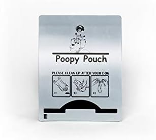 POOPY POUCH Express İç / Dış Mekan Monte Edilebilir Köpek Atık Torbası Dispenseri, Gümüş Metalik, Model Numarası: PP-EXP-Metallic