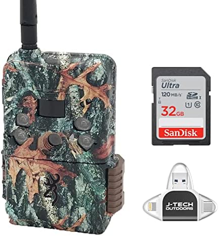 Browning Defender Kablosuz Pro İzci Hücresel Trail Oyunu Kamera (AT&T) Paket İçerir 32 GB Hafıza Kartı ve J-TECH iPhone/iPad/Android