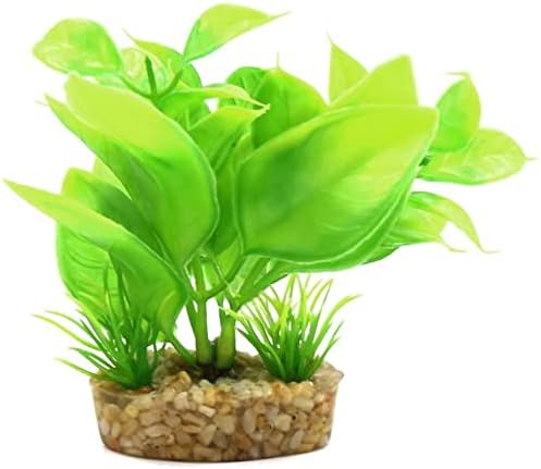 EuısdanAA 4 İnç Yüksek Plastik Mini Teraryum Bitki Peyzaj Dekorasyon W Sürüngenler ve Amfibiler için Standı(Mini terrario de