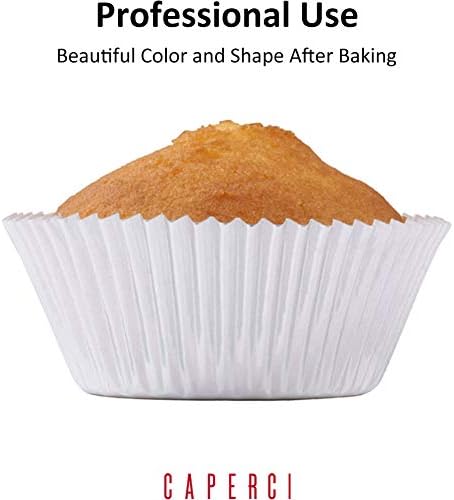 Caperci Beyaz Folyo Cupcake Gömlekleri Standart Muffin Sarmalayıcılar 160 - Pack-Premium Yağlı ve Sağlam Cupcake Kağıtları Pişirme