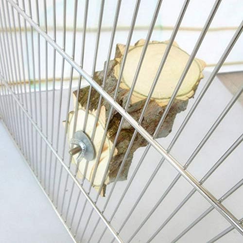 LKJYBG Kuş Levrek Standı, Papağan Kuş Kafesi Doğal Standı, Pet Platformu Sağ Açı Ahşap Levrek Papağan Hamster Sincap Kuş Kafesi