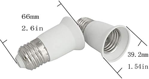 BLLNDX E26 E27 ışık Soketi Genişletici 2 ADET 66mm E26 E27 lamba ampulü Uzatma vidalı Taban Dönüştürücü Adaptör