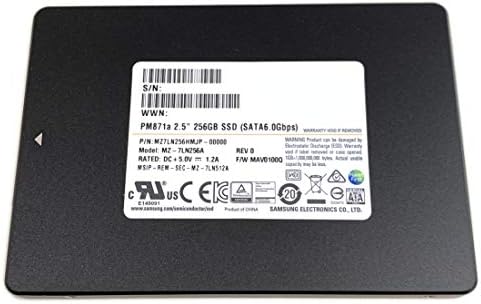 Samsung SSD 256 GB PM871a 2.5 SATA 6 Gb / sn MZ7LN256HMJP 00000 Katı Hal Sürücü