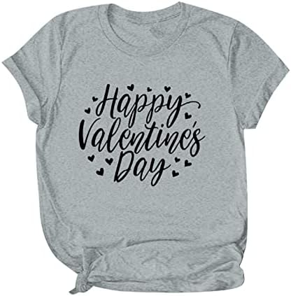 Komik Mektup Gömlek Atasözü ile Kadınlar için Grafik T-Shirt Sevgililer Günü Gömlek Casual Kısa Kollu Tee Beyzbol Tops