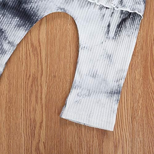 0-24 M Bebek Kız Kış Güz Giyim Kravat-boya Baskılı Uzun Kollu Fırfır Tops Tutu Tül Uzun Pantolon Kafa Bandı 3 Adet Kıyafetler