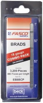Fasco EB8BCP 18 Gauge Galvanizli Brad Tırnak Combo Paketi
