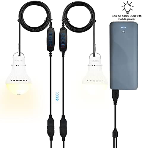 Onite Usb Led ışık, Karartma ve Renk anahtarı ile kamp ışık, USB Splitter Y-Tipi Kablo ve 6.2 Ft Ekstra Uzun Halat ile Çadır