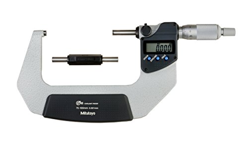 Mitutoyo 293-243-30 Dıgımatıc Dış Mikrometre, 75-100 mm, 0.001 mm Standart Mandallı Durdurma