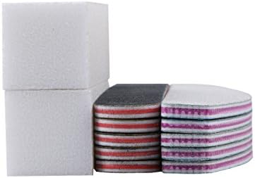 Kissbuty 12 adet/kutu Karışık tırnak törpüsü Manikür Pedikür (2 adet Beyaz Tampon Blok + 5 adet Zımpara Kurulu Siyah + 5 adet