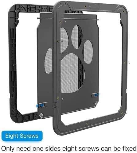 Pet Kedi Köpek Ekran Kapı Sürgülü Ekran Doggie Kapı Dış Kapılar için Kedi Köpek Kapı Kilitlenebilir-37 CM x 42 CM