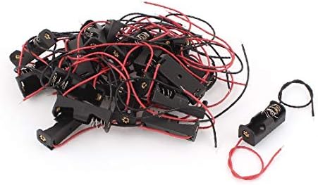 X-DREE 20 Adet 2-Wire Açar Siyah Plastik 1 x 23A 12 V Pil Hücresi Vaka Tutucu (20 pezzi 2 conduttori plastica nera 1 x 23A 12