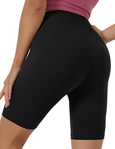 VALANDY Biker Şort Kadınlar için Yüksek Belli egzersiz şortu Kadınlar için Yoga Pantolon 8 Yumuşak Opak