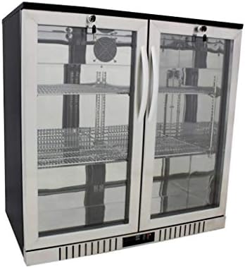 Procool Soğutma 2 kapılı Cam Ön Paslanmaz Çelik Arka Bar Soğutucu; 36 Genişliğinde, Sayaç Yüksekliği Buzdolabı