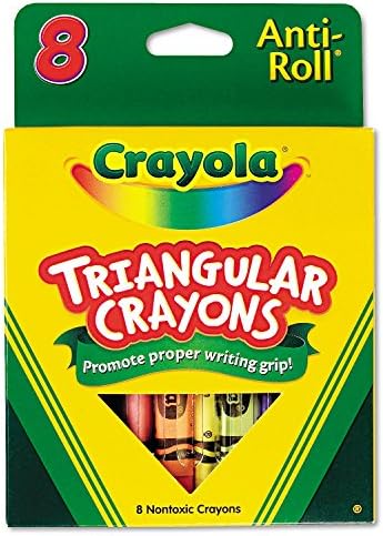 Crayola Anti-Roll Üçgen Boya Kalemleri, Çeşitli Renkler 8 ea