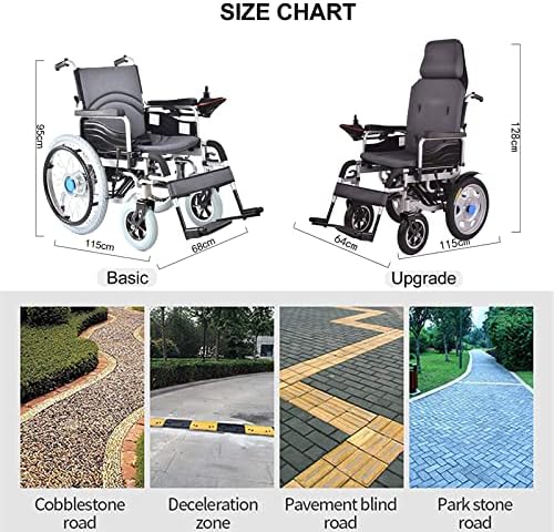 Yetişkinler için Elektrikli Tekerlekli Sandalyeler Katlanır Hafif Tekerlekli Sandalye Rahat Güç Tekerlekli Sandalye Tüm Arazi