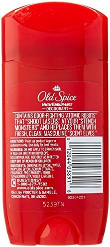 Old Spice Deodorant Çubuğu, Saf Spor Yüksek Dayanıklılık, 3.0 oz