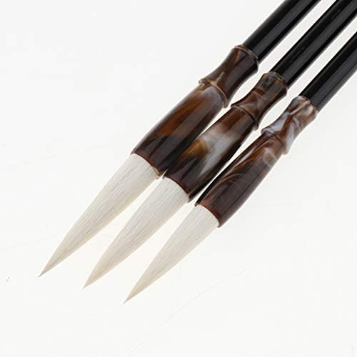 FLAMEER Çin Kaligrafi Yazma Çizim Fırça Kalem Kurt ve Keçi Saç Fırçası Araçları-Orta