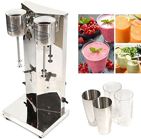 Ticari Elektrikli Milk Shake Makinesi Elektrikli, Ağır Hizmet Tipi Paslanmaz Çelik Sütlü Çaylı İçecek Mikseri Fincan 110V 18000RMP
