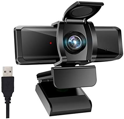 Mikrofon ile Webcam (Gürültü Iptal) 1080 P Full HD Gizlilik Kapak USB Sürücü Masaüstü Bilgisayar Oyun için Ayarlanabilir Odak
