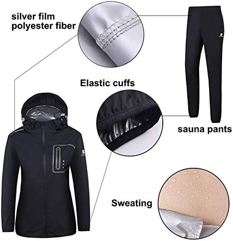 WYCLF Sauna Takım Elbise Kadınlar için-Egzersiz Ceket Sauna Ceket eşofman takımlar Kadınlar için eşofman Artı Boyutu Sauna Pantolon