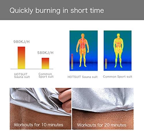 HOTSUİT Sauna Ceket Erkekler için Sauna Takım Elbise Ter Pantolon Spor Salonu Egzersiz Eşofman Takımları