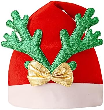 Noel Santa şapka Unisex Noel partisi yün boynuz kelebek şapka tatil yeni yıl partisi hediye