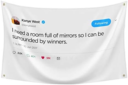 SoCal Bayrakları Kanye West Rapçi Aynalar Tweet Pirinç Grommets ile 3x5 Ayaklar Bayrak Afiş - Dayanıklı UV Direnci Solma - Komik