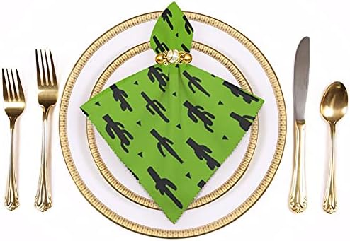 Kaktüs PatternPrinted Kullanımlık Yemeği Peçete Bez Düğün Kokteyl Noel Yemekleri Peçeteler Partiler için Mükemmel Dekoratif 4