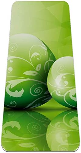 Siebzeh Yeşil Paskalya Yumurtası Arka Plan Premium Kalın Yoga Mat Çevre Dostu Kauçuk Sağlık ve Fitness Her Türlü Egzersiz için