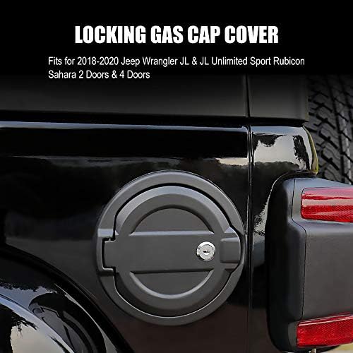 Samman gaz kapatma başlığı Kilitleme Yakıt Doldurma Kapı Yakıt Tankı Kapı ile Uyumlu Jeep Wrangler JL & JL Sınırsız Spor Rubicon