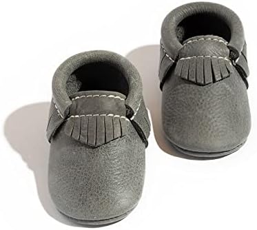 Taze Toplanmış-Yumuşak Taban Deri Mokasen - Erkek Bebek Ayakkabıları-Çok Renkli