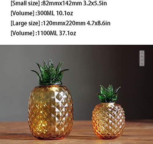 Bidonlar Ananas Centerpiece Dekor Ananas Şeker Çerez Saklama kavanozları, Doğum Günü Partisi için Modern Oda Mutfak Ev Dekoratif