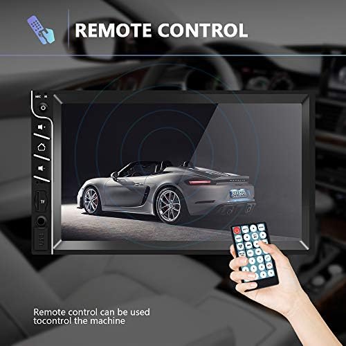 Podofo Çift Din Araba Stereo Ses Alıcısı ile Bluetooth 7 Dokunmatik Ekran Araba MP5 Çalar Destek USB/TF/AUX-ın/FM Radyo Ayna