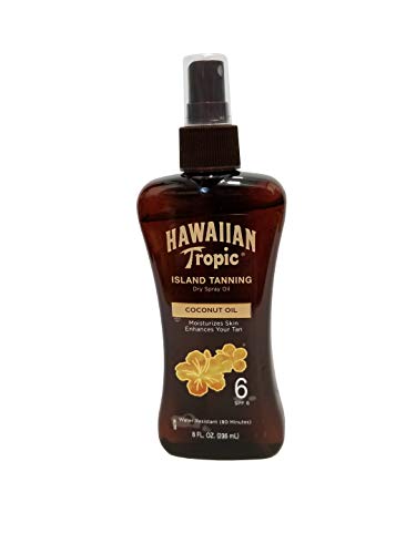 Hawaiian Tropic Koyu Bronzlaşma Yağı, Sprey Pompası, SPF 6 8 oz (2'li Paket)