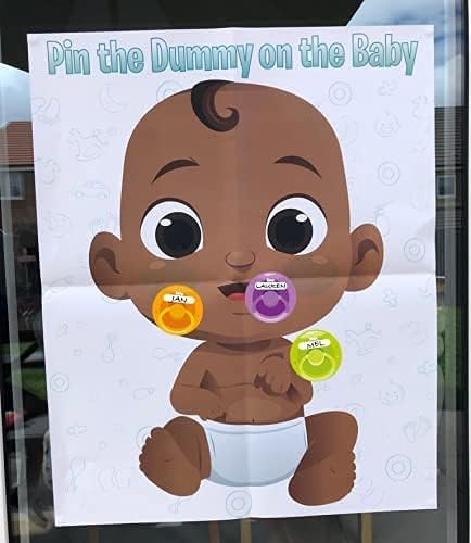 Komik Parti Parçaları Bebek Duş Oyunu-Emziği Sabitle-24 Çıkartma, Büyük Poster ve Lüks Göz Bağı içerir