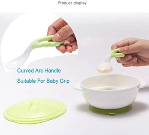 Bebek eşyaları kaşık, bebek maması kaşık çocuk kavisli çorba kaşığı kolay kavrama ısıya dayanıklı (turuncu)