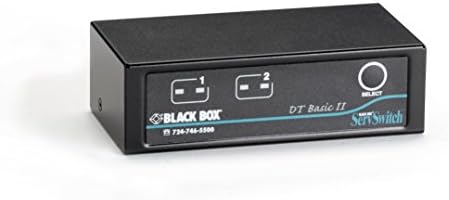 Kara Kutu 2 Portlu Masaüstü KVM Switch VGA USB veya PS/2 Kabloları İçerir