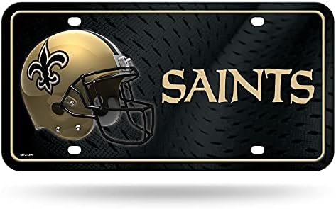 Rico Industries NFL New Orleans Saints Metal Plaka Etiketi
