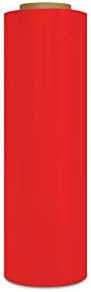 PSBM Kırmızı Streç Sarma, 256 Paket, 15 İnç x 1500 Feet, 80 Gauge, Plastik Sarılmak Ambalaj için Koyu Renkli El Streç Film Ruloları