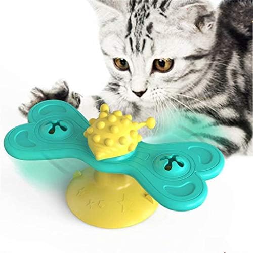 S-Sunshine Fırıldak Kedi Oyuncak, Interaktif Çiğneme Kedi Oyuncak, Turntable Alay Interaktif Kedi Oyuncaklar Kapalı Kediler için