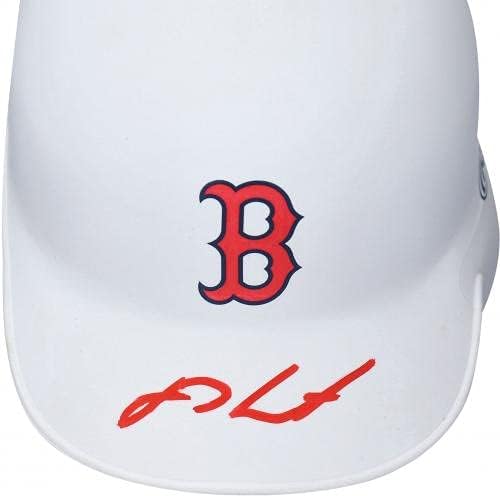 J. D. Martinez Boston Red Sox İmzalı Beyaz Mat Mini Vuruş Kaskı-İmzalı MLB Kaskları