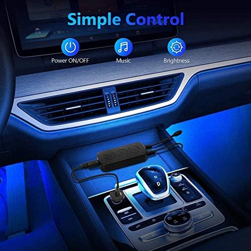 XiuLi Araba Led iç aydınlatma 48 LEDs RGB araba aksesuarları iç şeritler ile Bluetooth App Ortam aydınlatma Oto Şerit USB portu
