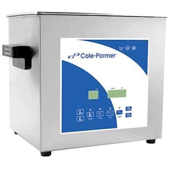 Cole-Parmer Dijital Zaman Ayarlı ve Isıtmalı 9 Litre Ultrasonik Temizleyici, 120 VAC