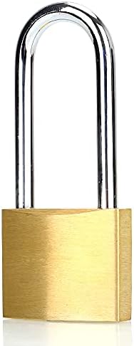 ABRAFOX Kilit Katı Pirinç Anahtarlı Farklı Uzun Köstek Asma Kilit - (1-9 / 16 inç 40mm)2 paket