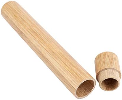 Nikou Diş Fırçası Tutucu-Taşınabilir Çevre Koruma Bambu Diş Fırçası Seyahat Koruma Kutusu Tutucu saklama kutusu