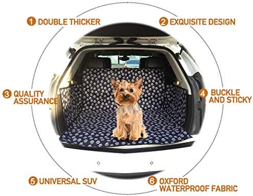 Adorrable Köpek Araba Koltuğu Kapakları, Trunk Kargo Liner-Oxford Su Geçirmez Orta Boy Suv Otomobil ve Kamyonlar için, dayanıklı