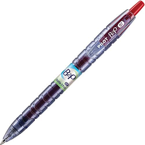 PİLOT B2P - Şişeden Kaleme Geri Dönüşümlü Şişelerden Doldurulabilir ve Geri Çekilebilir Tükenmez Kalem, İnce Nokta, Mavi Mürekkep,