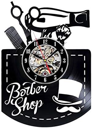 3D Duvar clockBarber Dükkanı Modern Tasarım Kuaför Makas Resimleri Tıraş ve HairLogo Kuaför Ev Dekorasyon